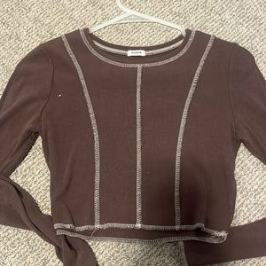Garage brown long sleeve tee